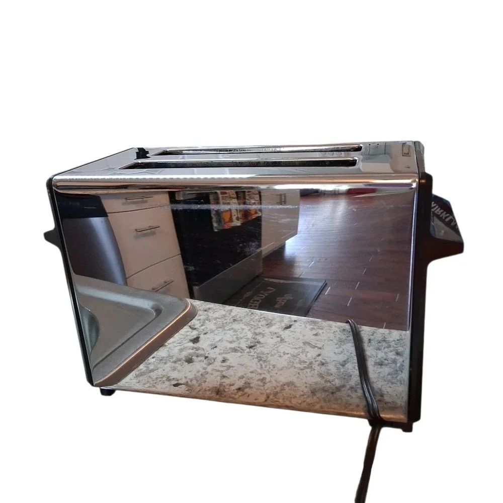 Vintage Toastmaster 2 Slice Pop-up Chrome Bread Toaster Model B706A TESTED WORKS